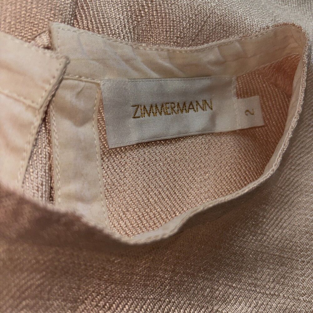 New. Zimmermann long dress ZM 2, US 8 peach pink peach - Picture 9 of 11